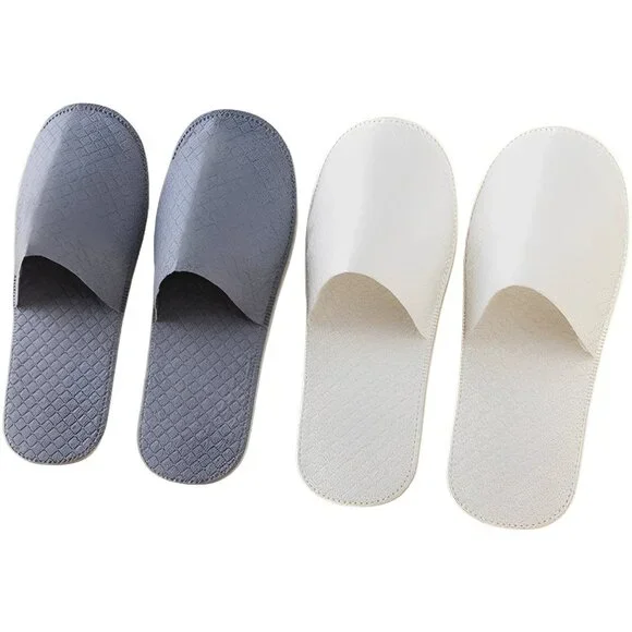Quilted Closed Toe Slippers with Anti-Slip Sole for Guests,Travel (Unisex) - Picture 1 of 9